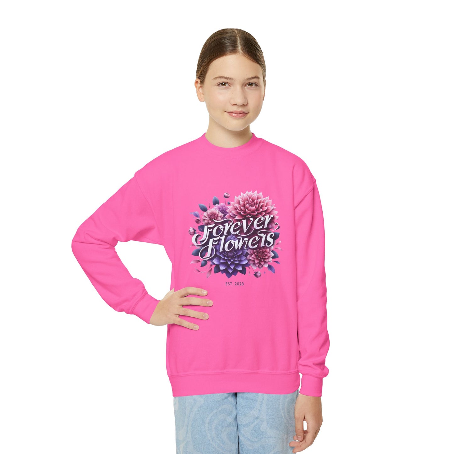 Youth Purple Delight Crewneck Sweatshirt