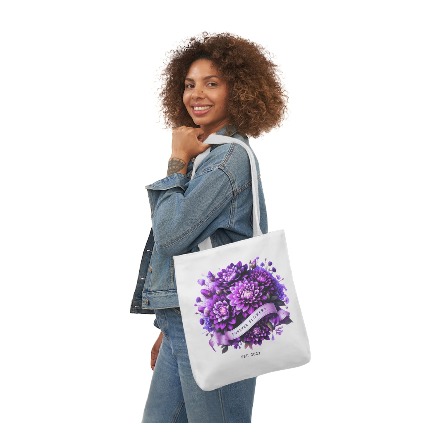Tote Bag Medium, Purple Haze, Various Handle Colors