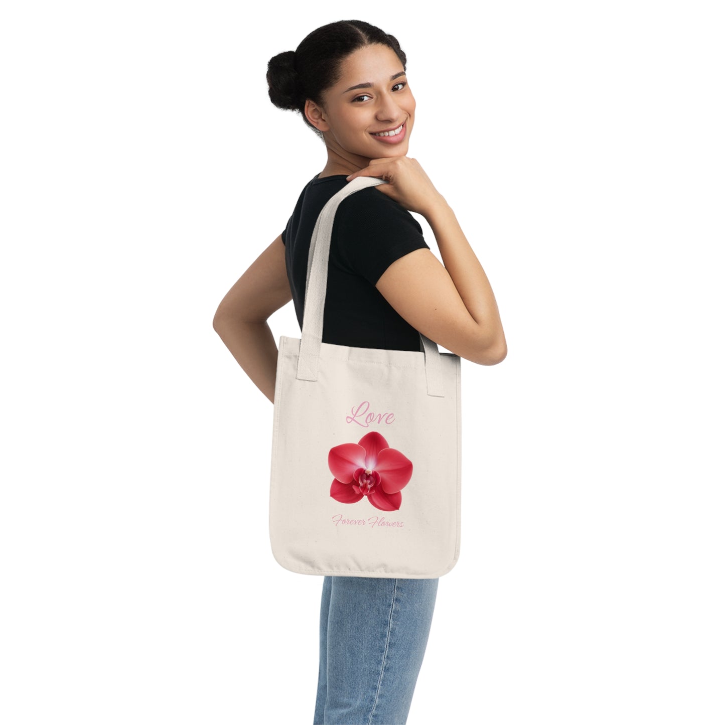 The Love Organic Tote Bag | Orchid Collection Love Joy Gratitue
