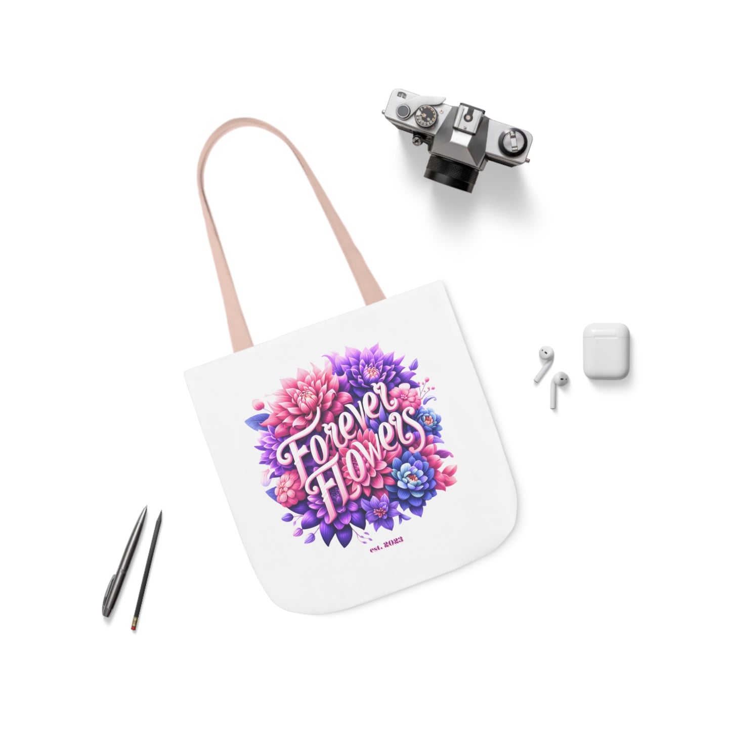 Tote Bag Small, Enchanted, Various Handle Colors