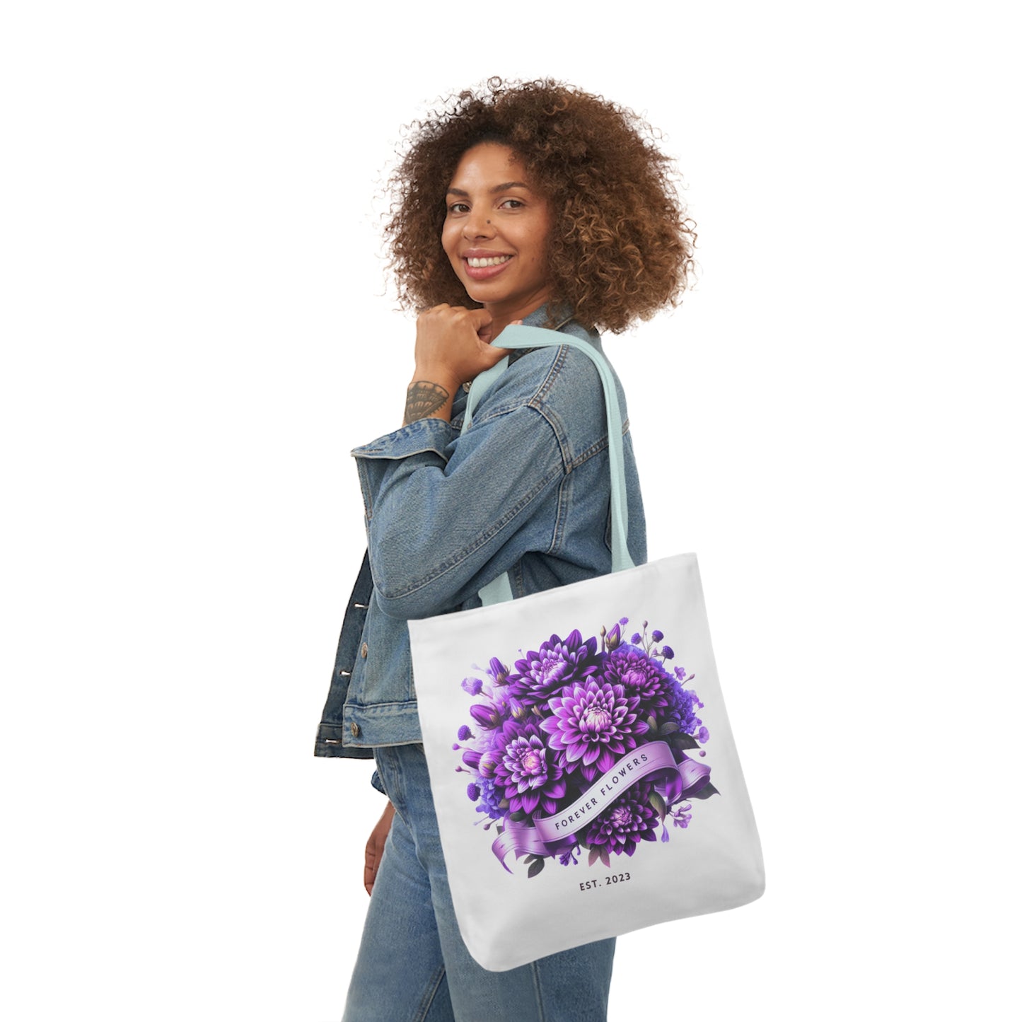 Tote Bag Large, Purple Haze , Various Handle Colors