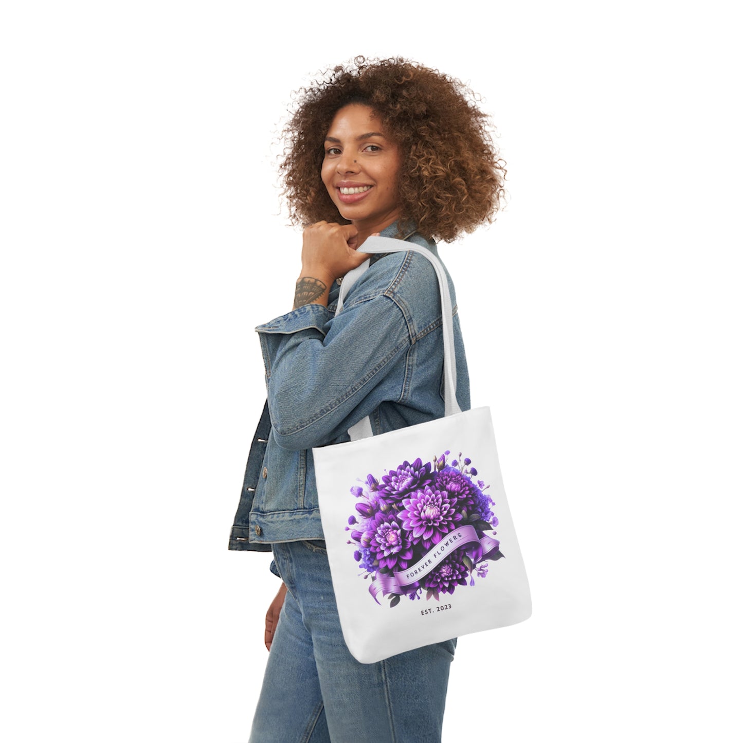 Tote Bag Small, Purple Haze, Various Handle Colors
