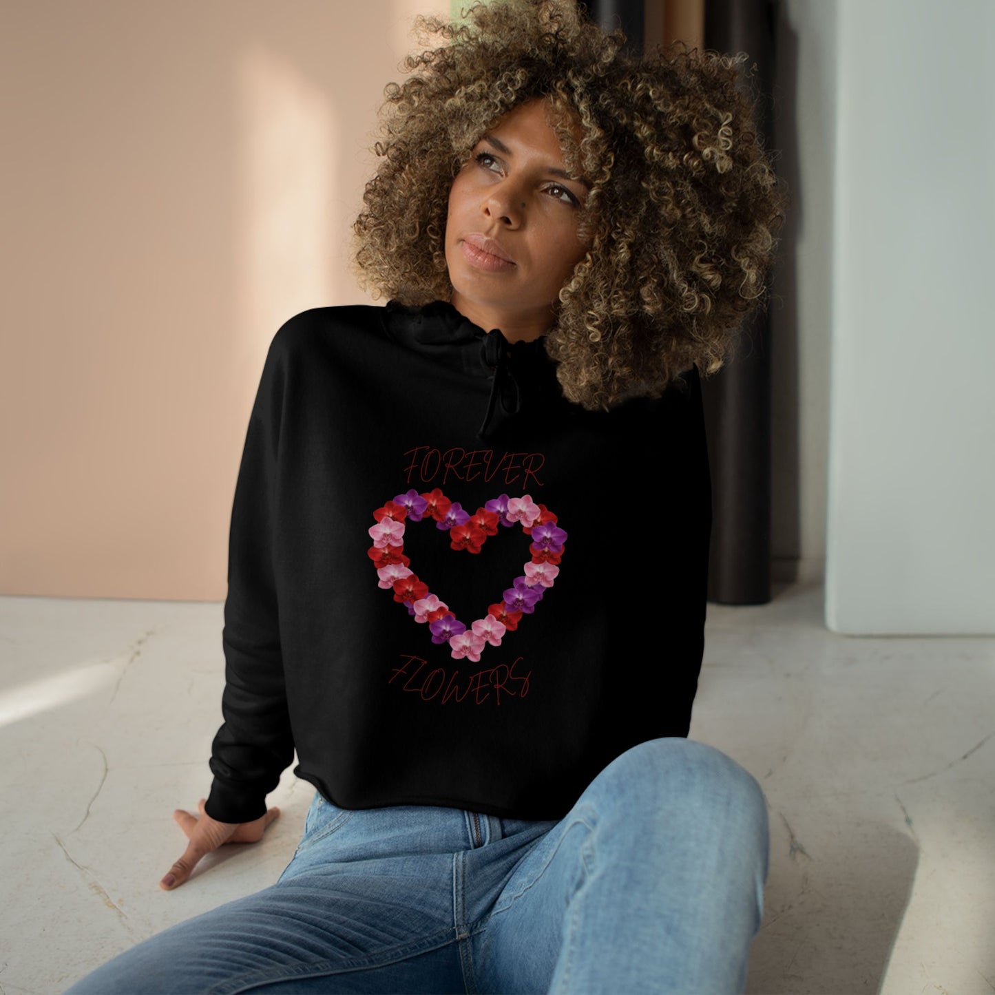 The Heart of All Things Cropped Hoodie | Orchid Collection Love Joy Gratitude