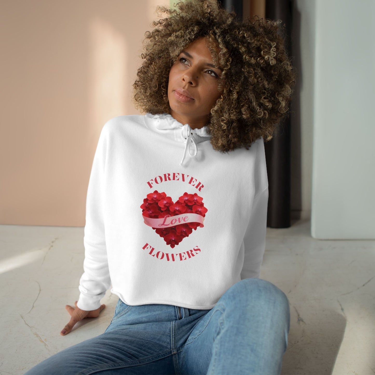 The Heart Full of Love Crop Hoodie | Orchid Collection Love Joy Gratitude