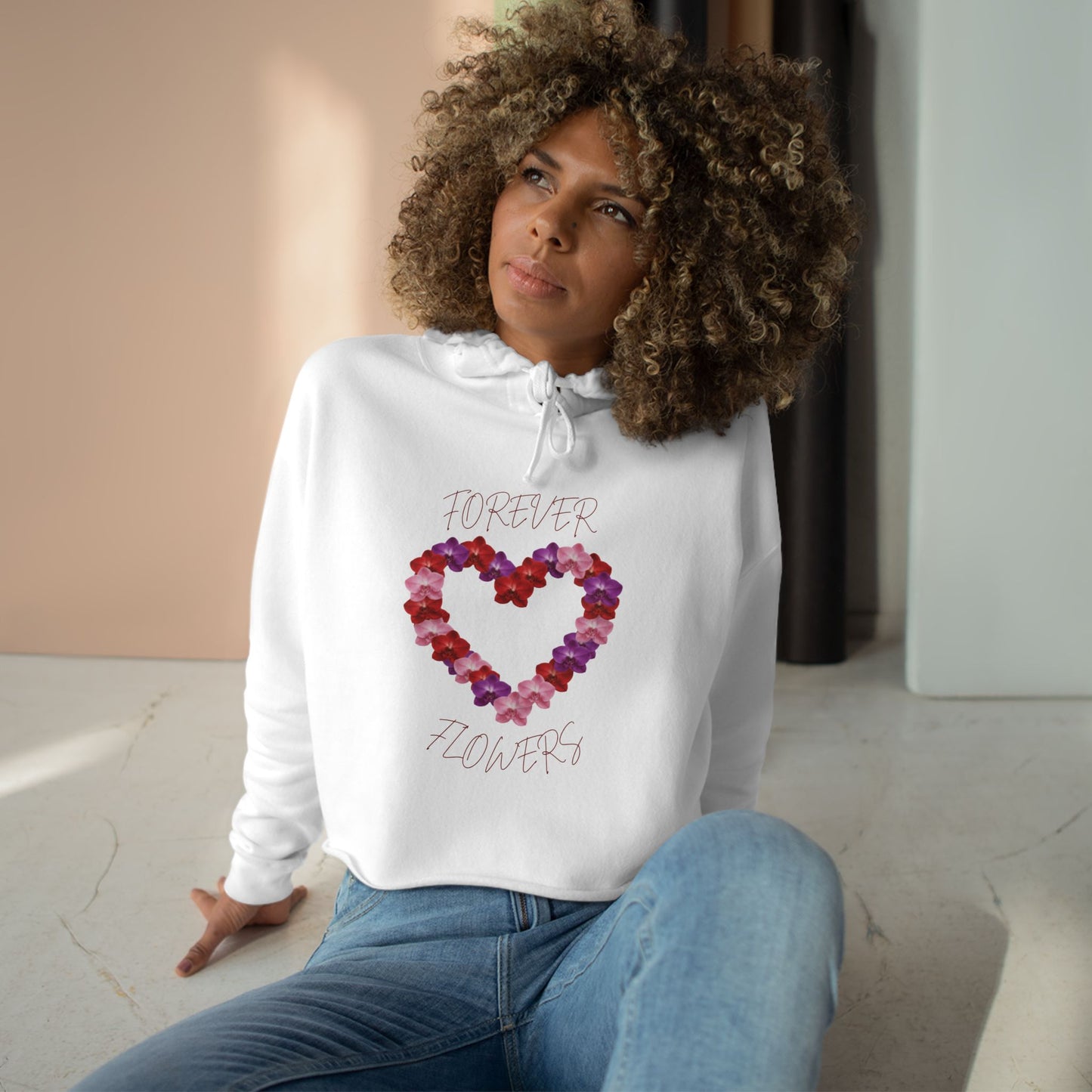 The Heart of All Things Cropped Hoodie | Orchid Collection Love Joy Gratitude