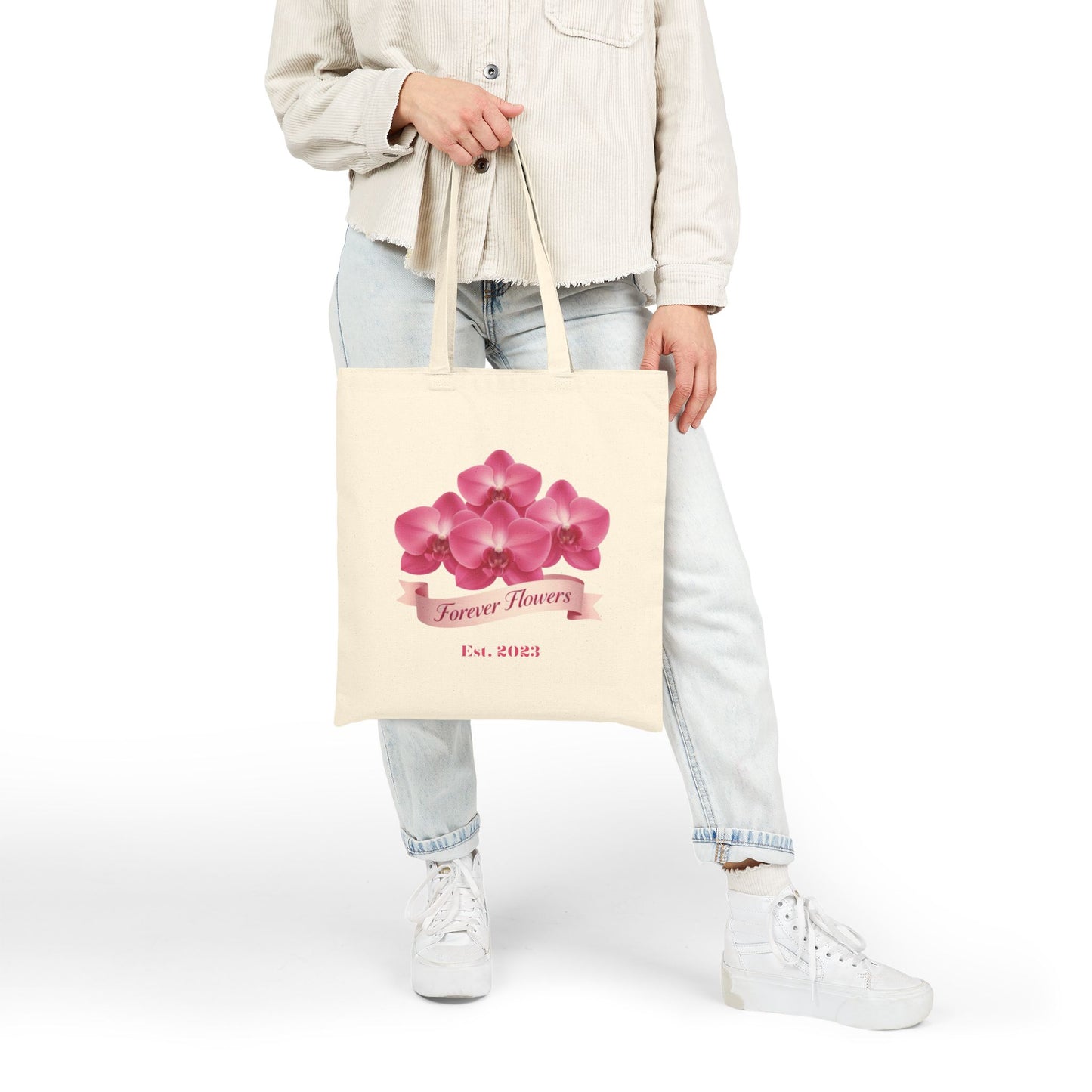 Lots of Joy Cotton Tote Bag | Orchids Collection Love Joy Gratitude
