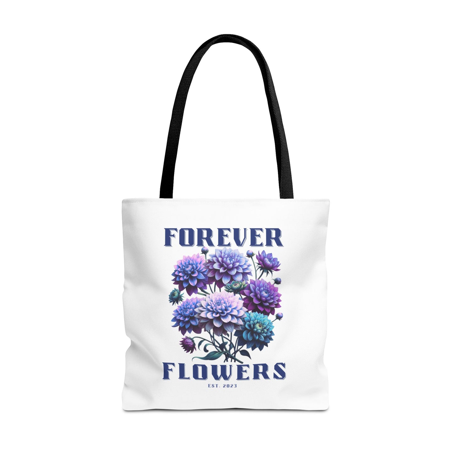 Tote Bag Large, Royal Bloom, Various Handle Colors