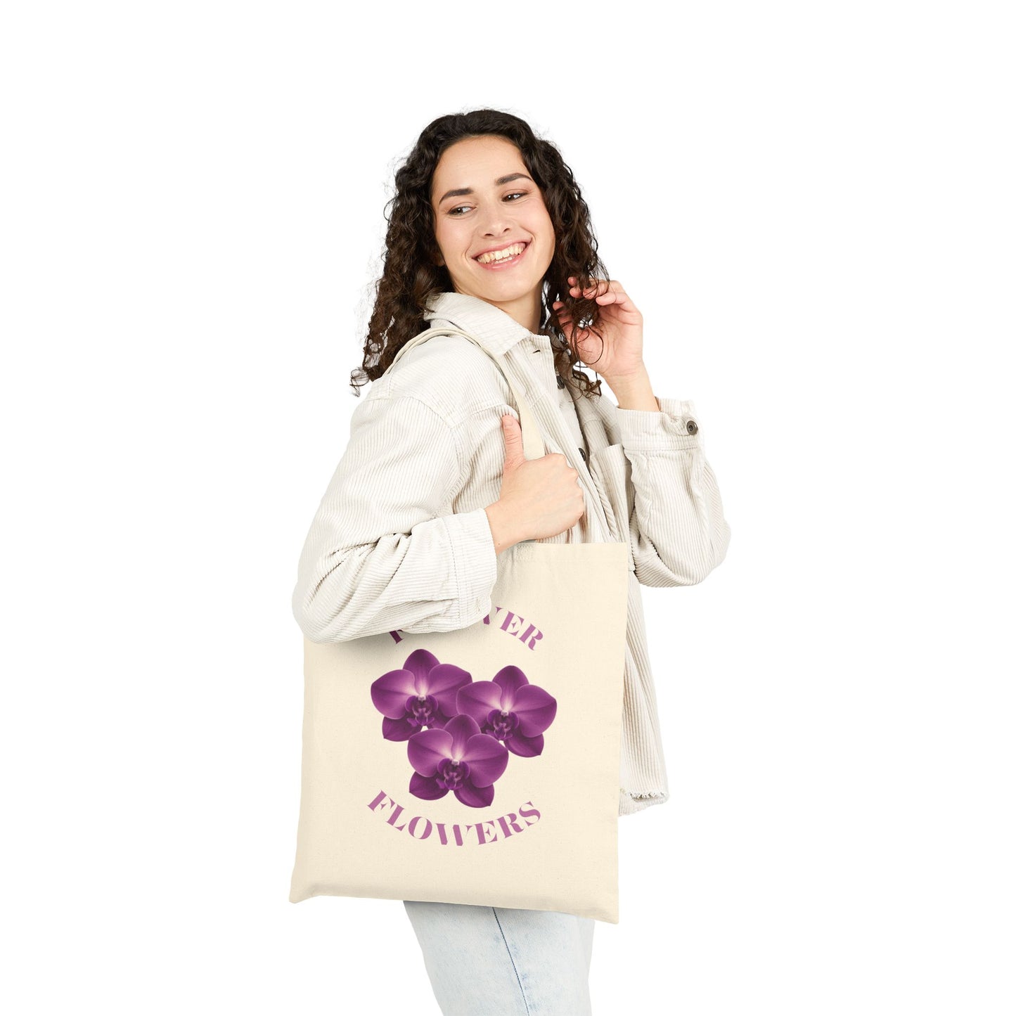 A Breath of Gratitude Cotton Tote Bag | Orchid Collection Love Joy Gratitude