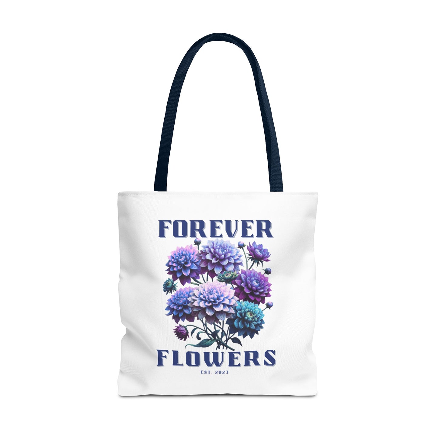 Tote Bag Large, Royal Bloom, Various Handle Colors
