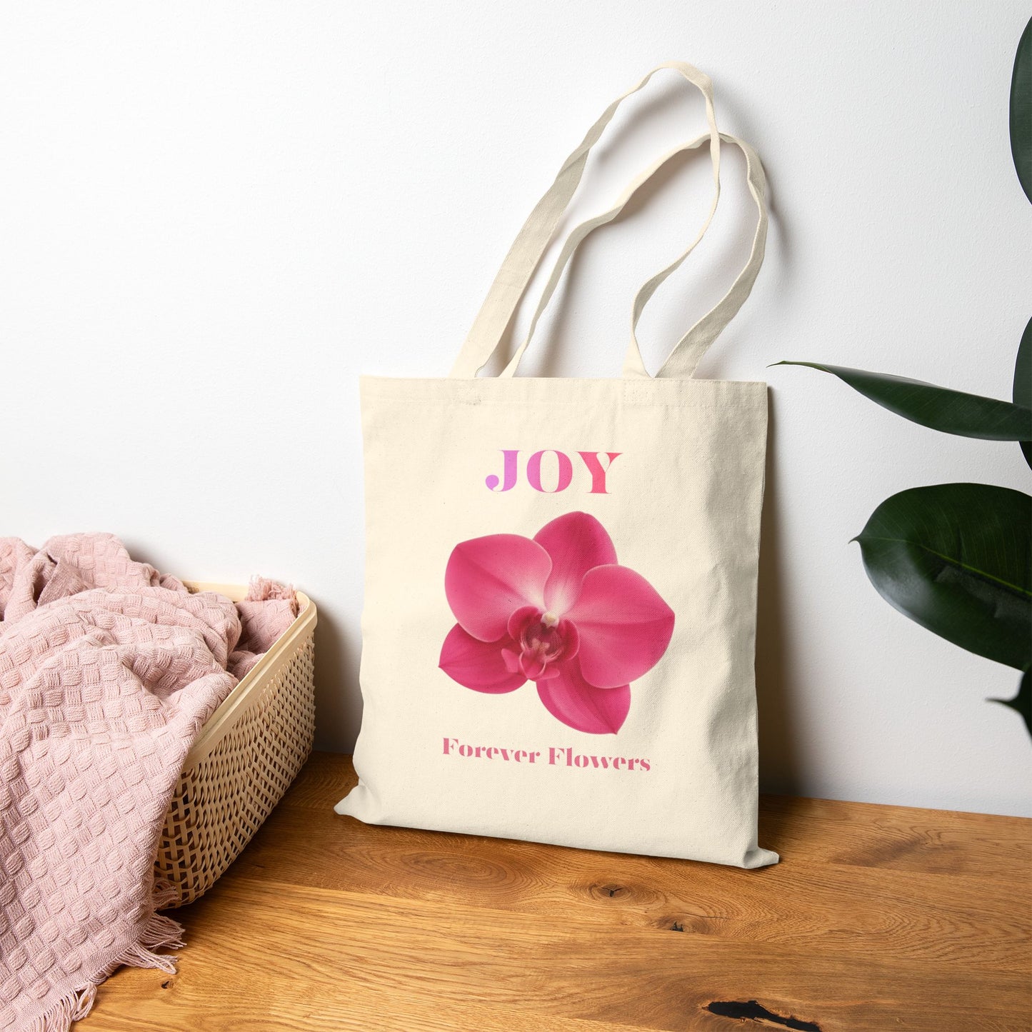 The Joy Cotton Tote | Orchid Collection: Love, Joy, Gratitude