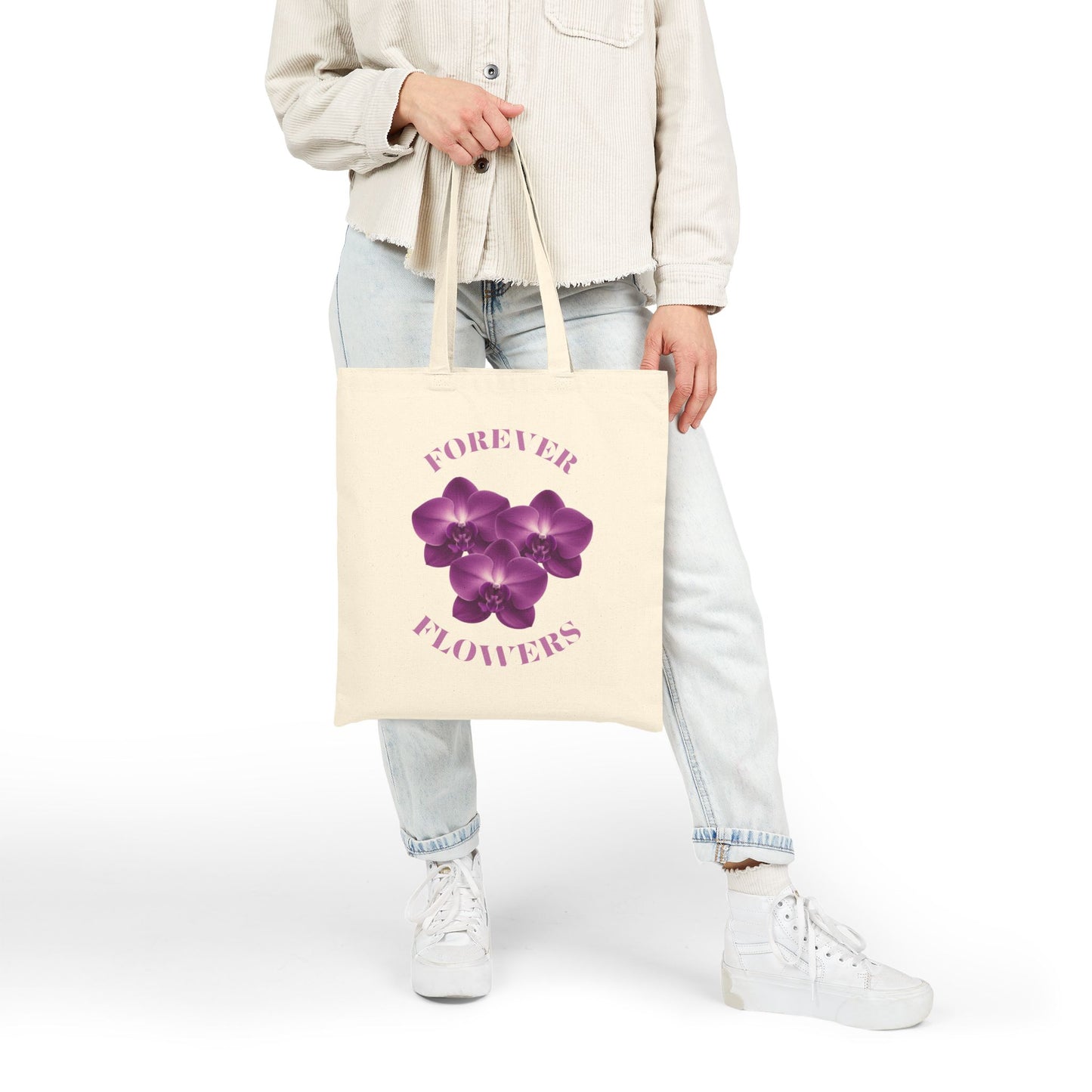 A Breath of Gratitude Cotton Tote Bag | Orchid Collection Love Joy Gratitude