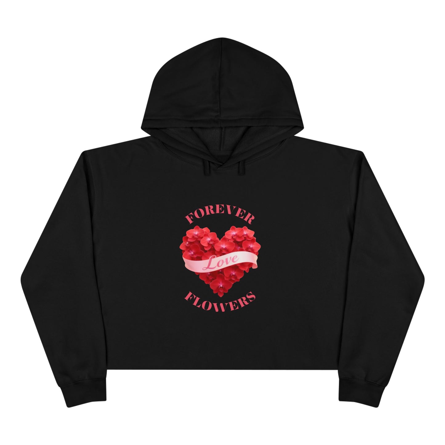The Heart Full of Love Crop Hoodie | Orchid Collection Love Joy Gratitude