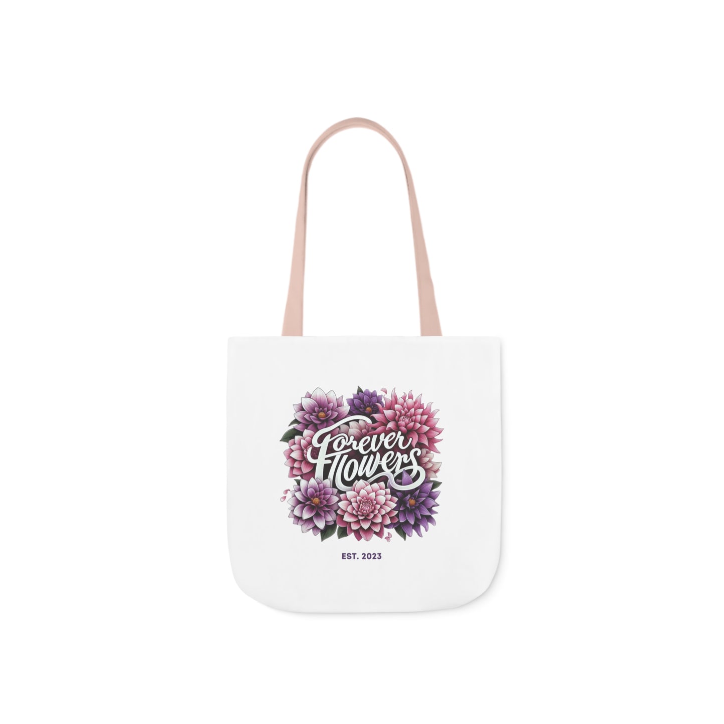 Tote Bag Small, Amethyst Petal, Various Handle Colors