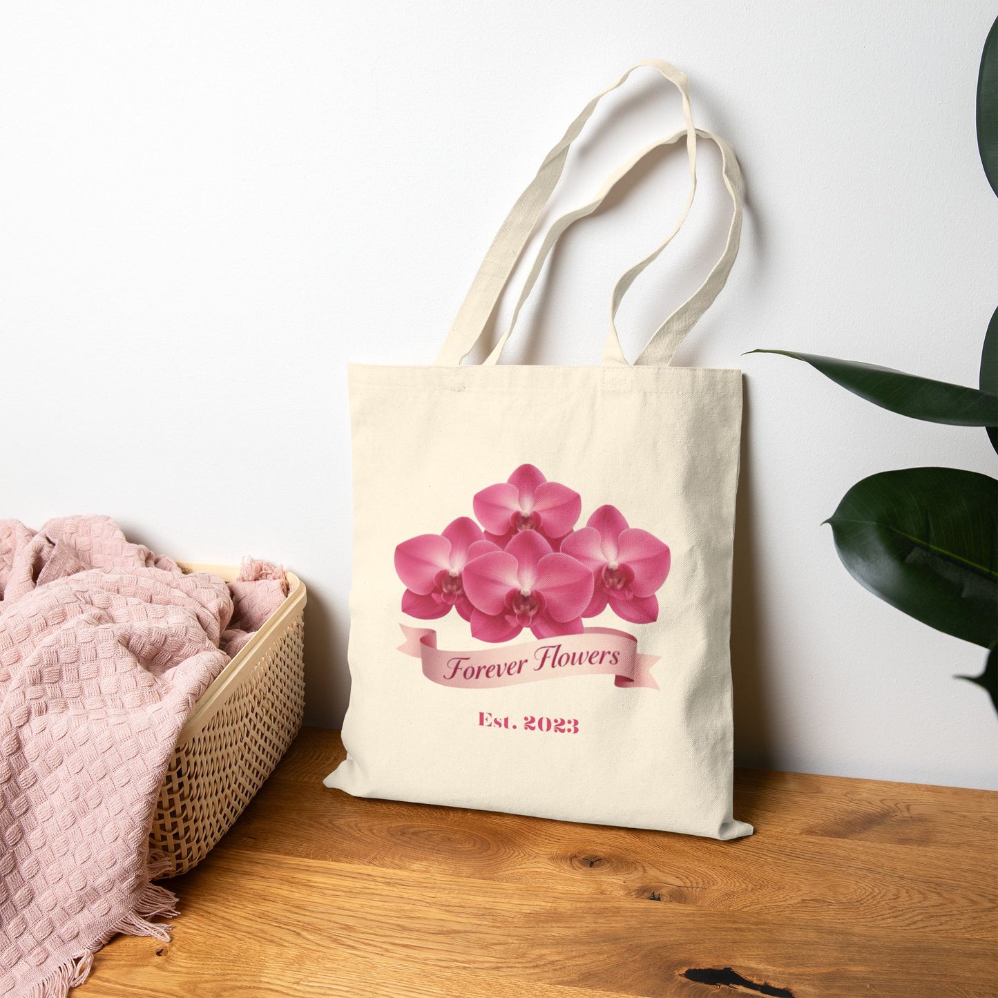 Lots of Joy Cotton Tote Bag | Orchids Collection Love Joy Gratitude