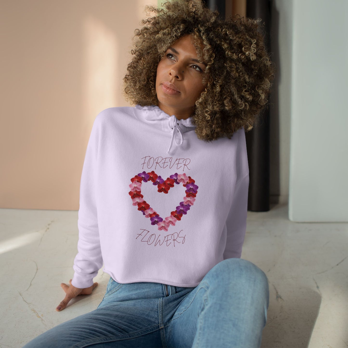 The Heart of All Things Cropped Hoodie | Orchid Collection Love Joy Gratitude