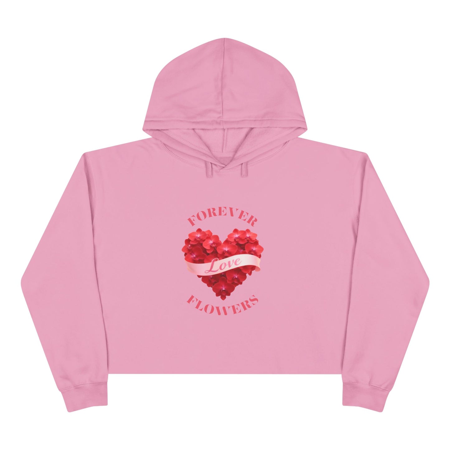 The Heart Full of Love Crop Hoodie | Orchid Collection Love Joy Gratitude