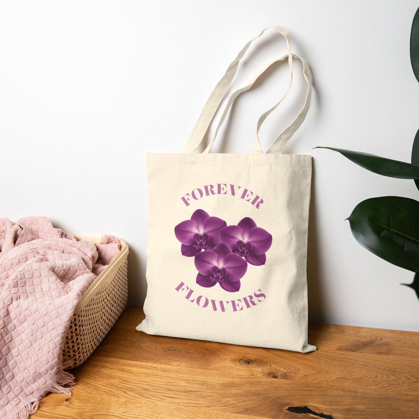 The Gratitude Cotton Tote Orchids Collection: Love Joy Gratitude