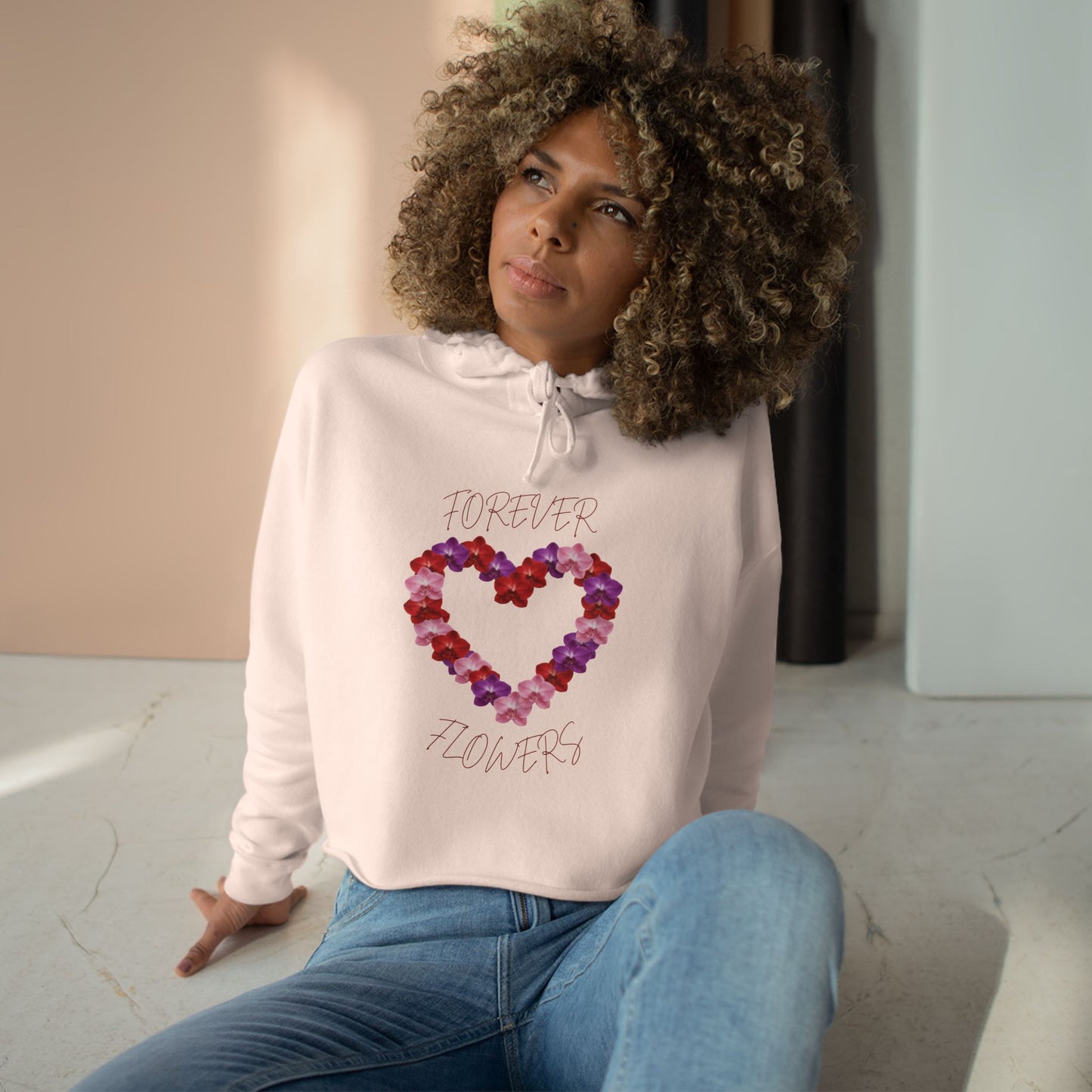 The Heart of All Things Cropped Hoodie | Orchid Collection Love Joy Gratitude
