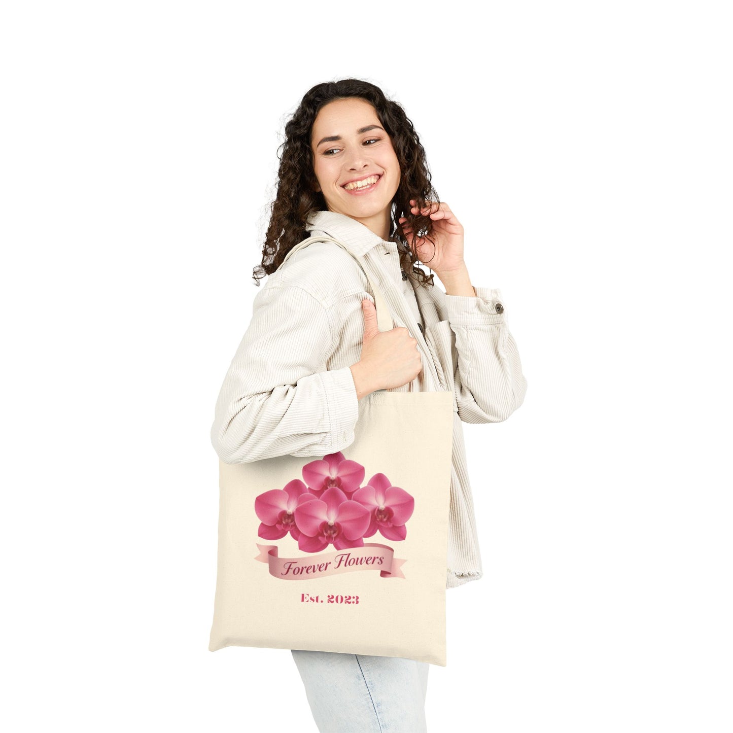 Lots of Joy Cotton Tote Bag | Orchids Collection Love Joy Gratitude