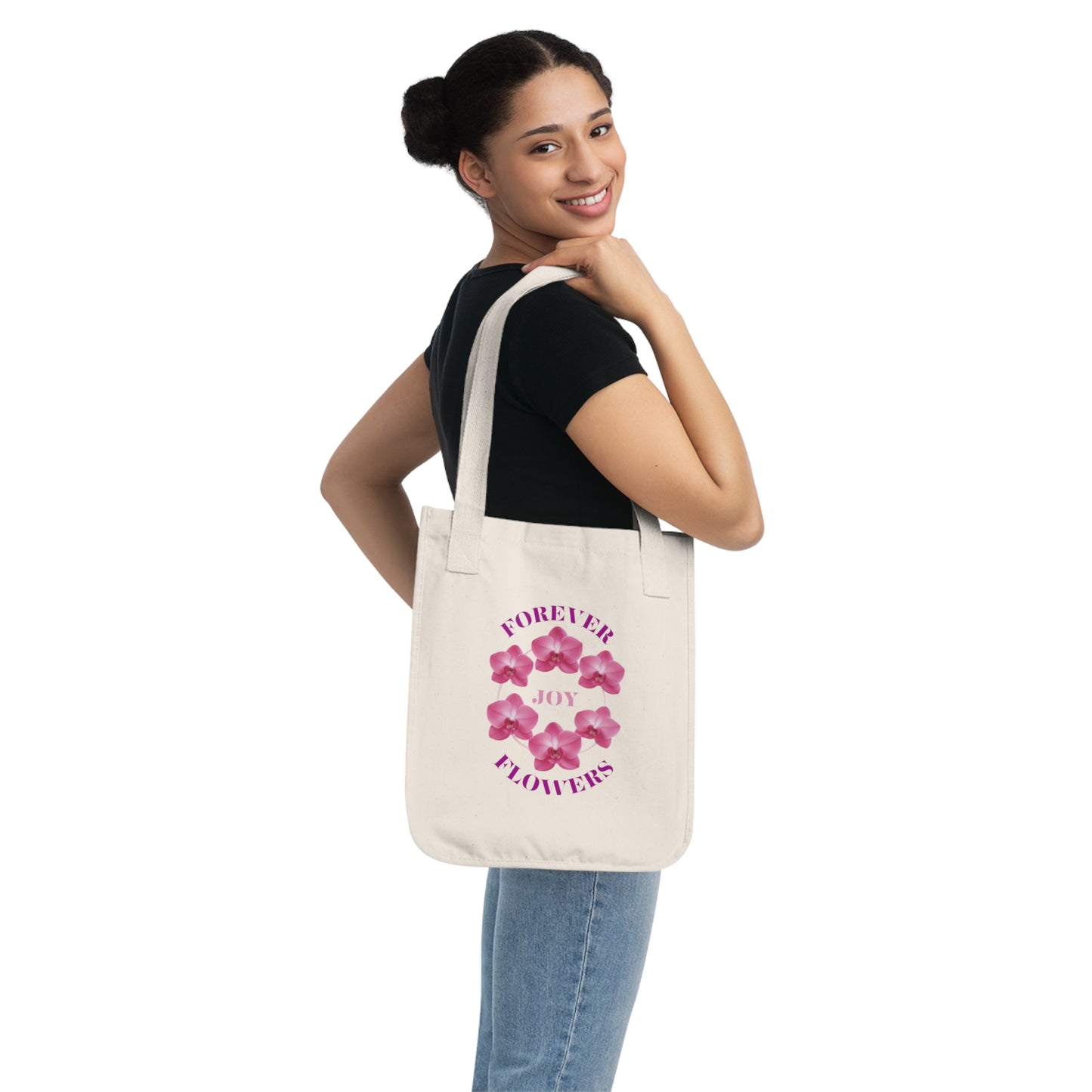 All Around Joy Organic Tote Bag | Orchid Collection Love Joy Gratitude