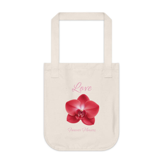 The  Love Organic Tote Bag | Orchid Collection Love Joy Gratitue