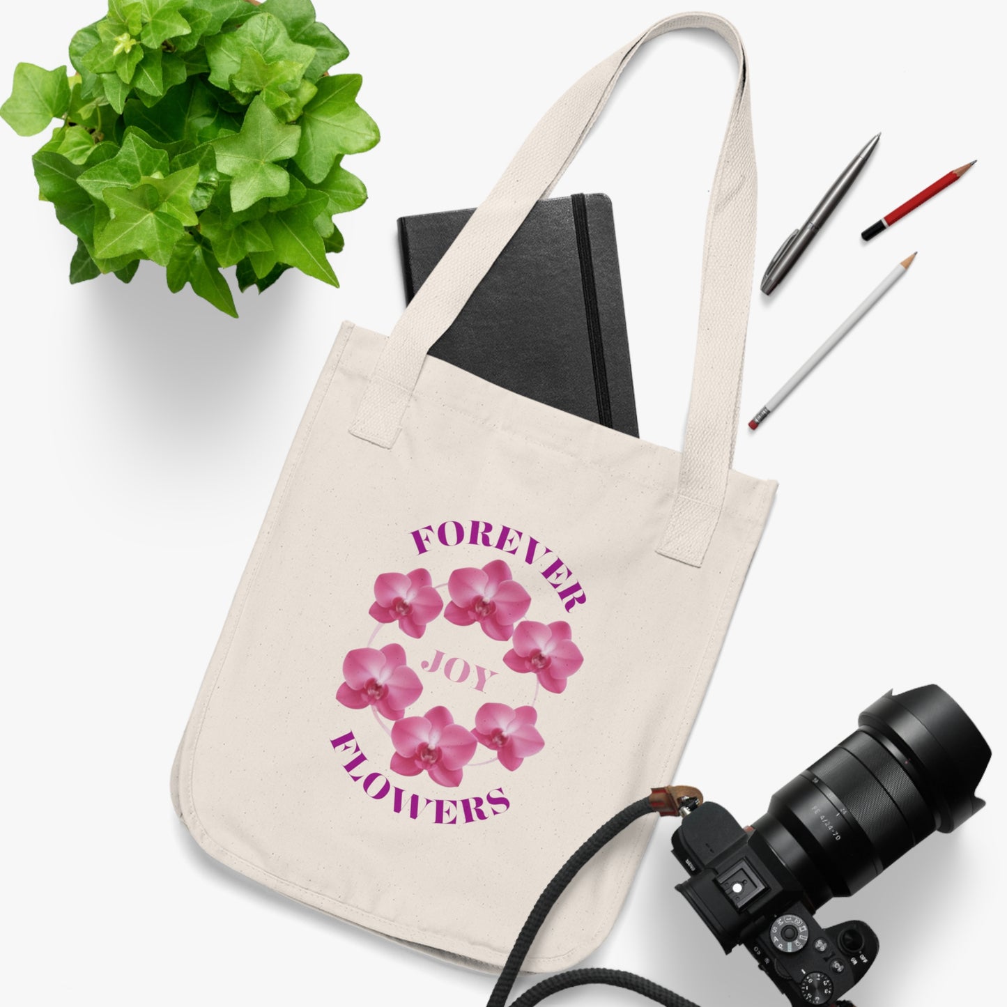 All Around Joy Organic Tote Bag | Orchid Collection Love Joy Gratitude