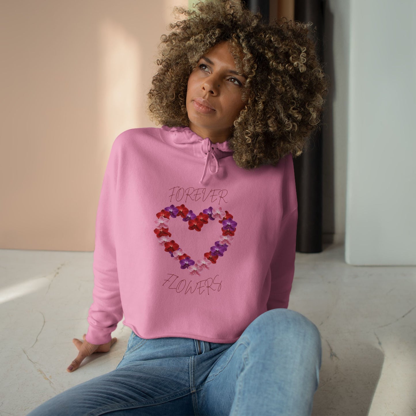 The Heart of All Things Cropped Hoodie | Orchid Collection Love Joy Gratitude