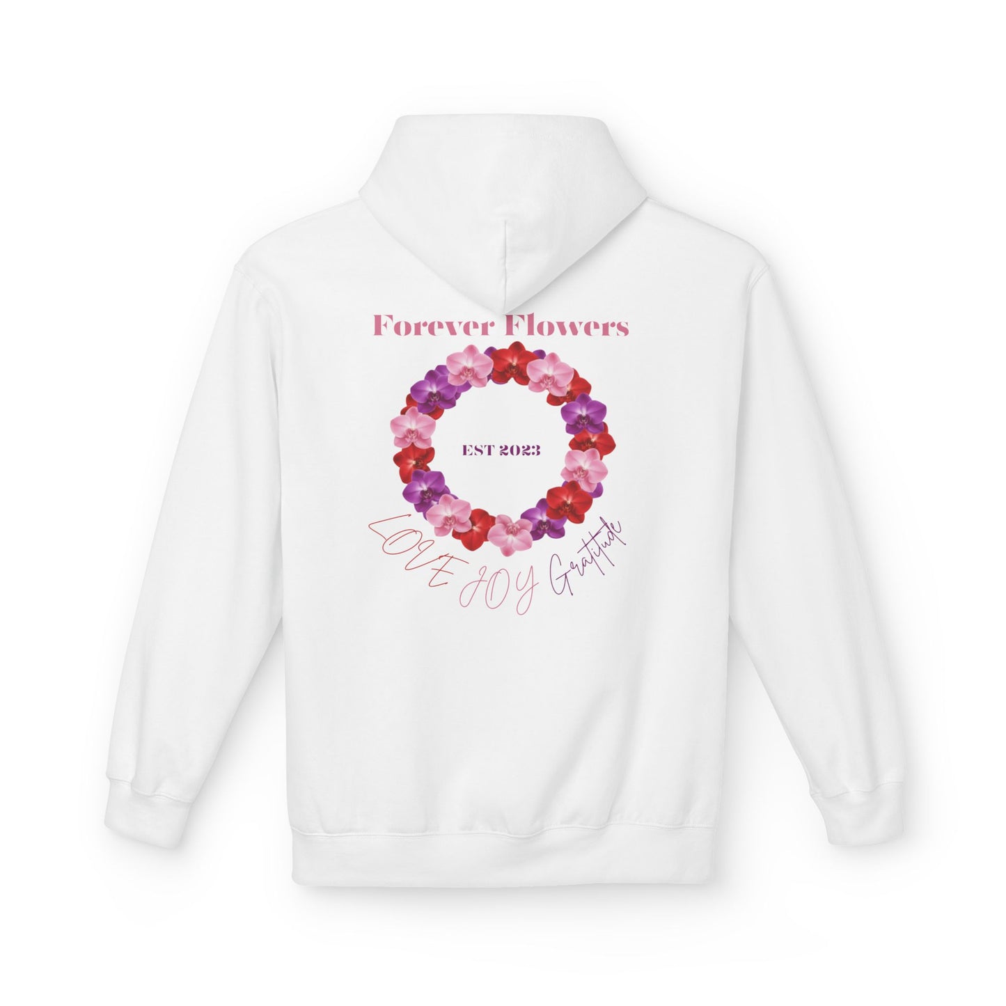 The Love Joy Gratitude Harmony Ring Hoodie | Orchid Collection Love Joy Gratitude